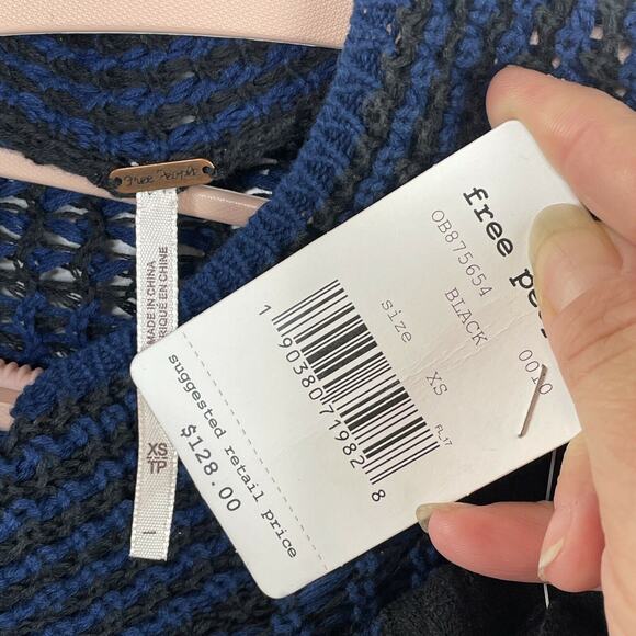 Free People Snow Day Ribbed Mock Neck Long Sleeve Tunic Sweater NWT Size XS - Picture 10 of 11